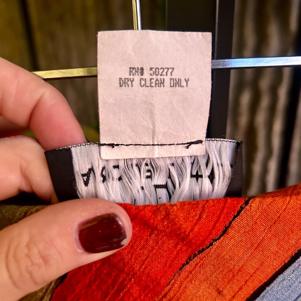 Carole Little Vintage 1990s Red Yellow and Green Maxi Skirt Set Size 4 - Picture 14 of 14